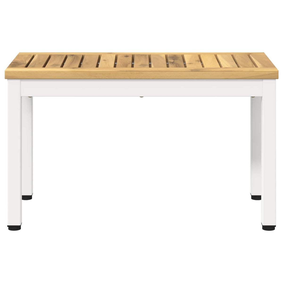 Salontafel Wit 60,5 x 30 x 36 cm Massief Acaciahout