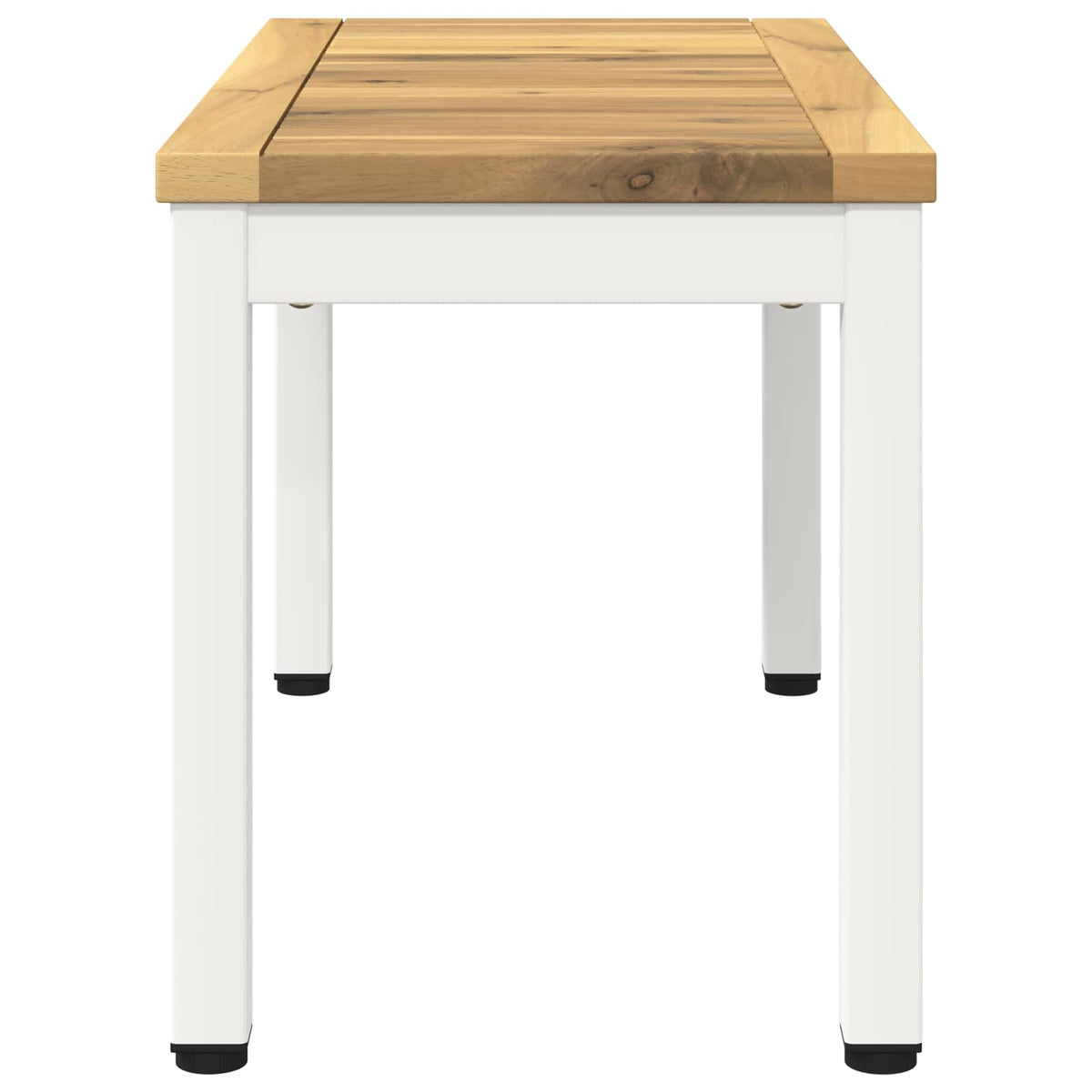 Salontafel Wit 60,5 x 30 x 36 cm Massief Acaciahout