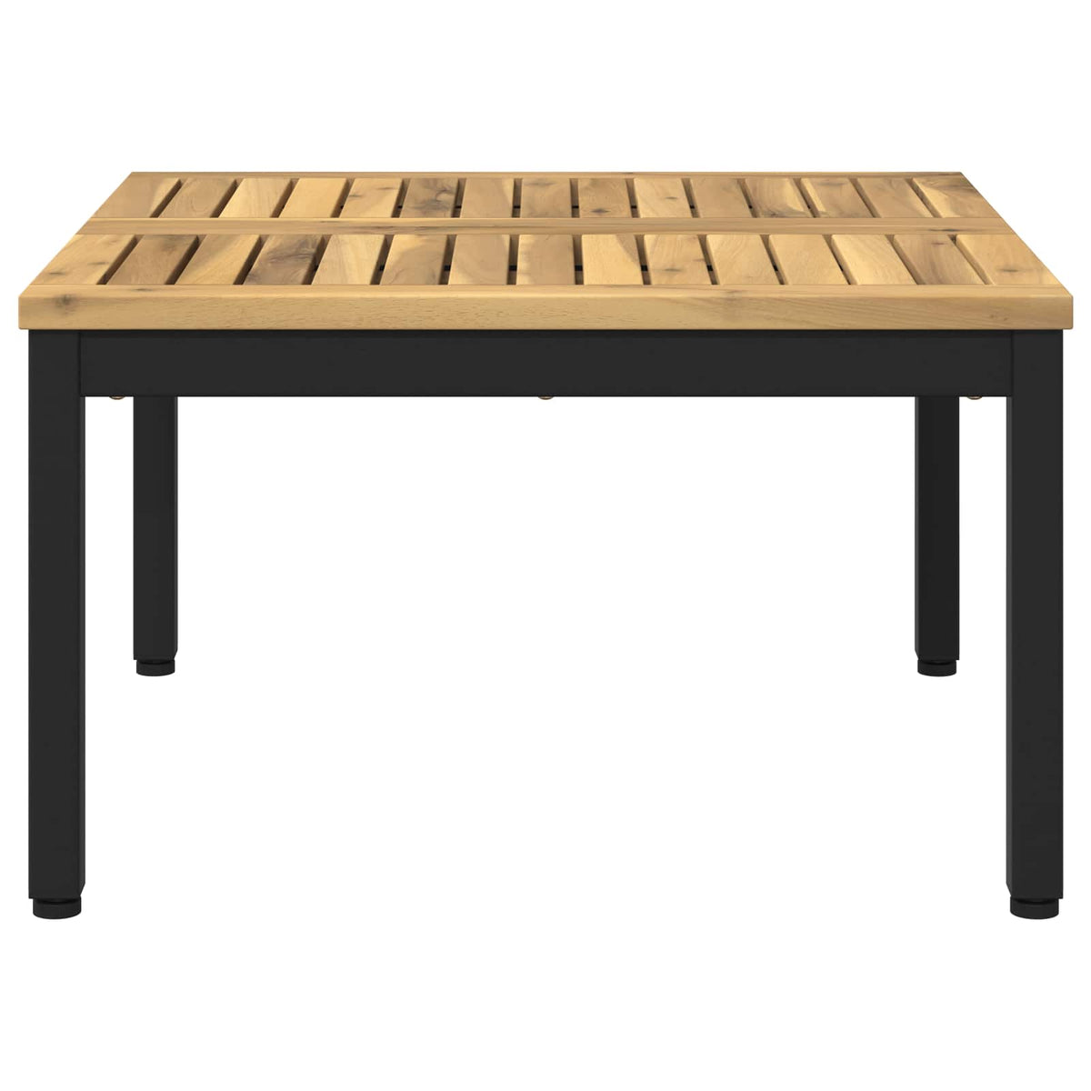 Salontafel Wit en zwart 60 x 60,5 x 36 cm Massief Acaciahout