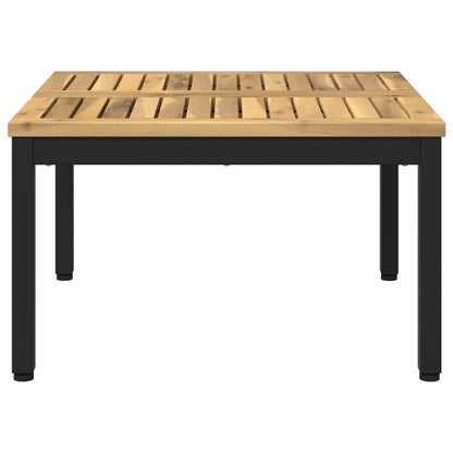 Salontafel Wit en zwart 60 x 60,5 x 36 cm Massief Acaciahout