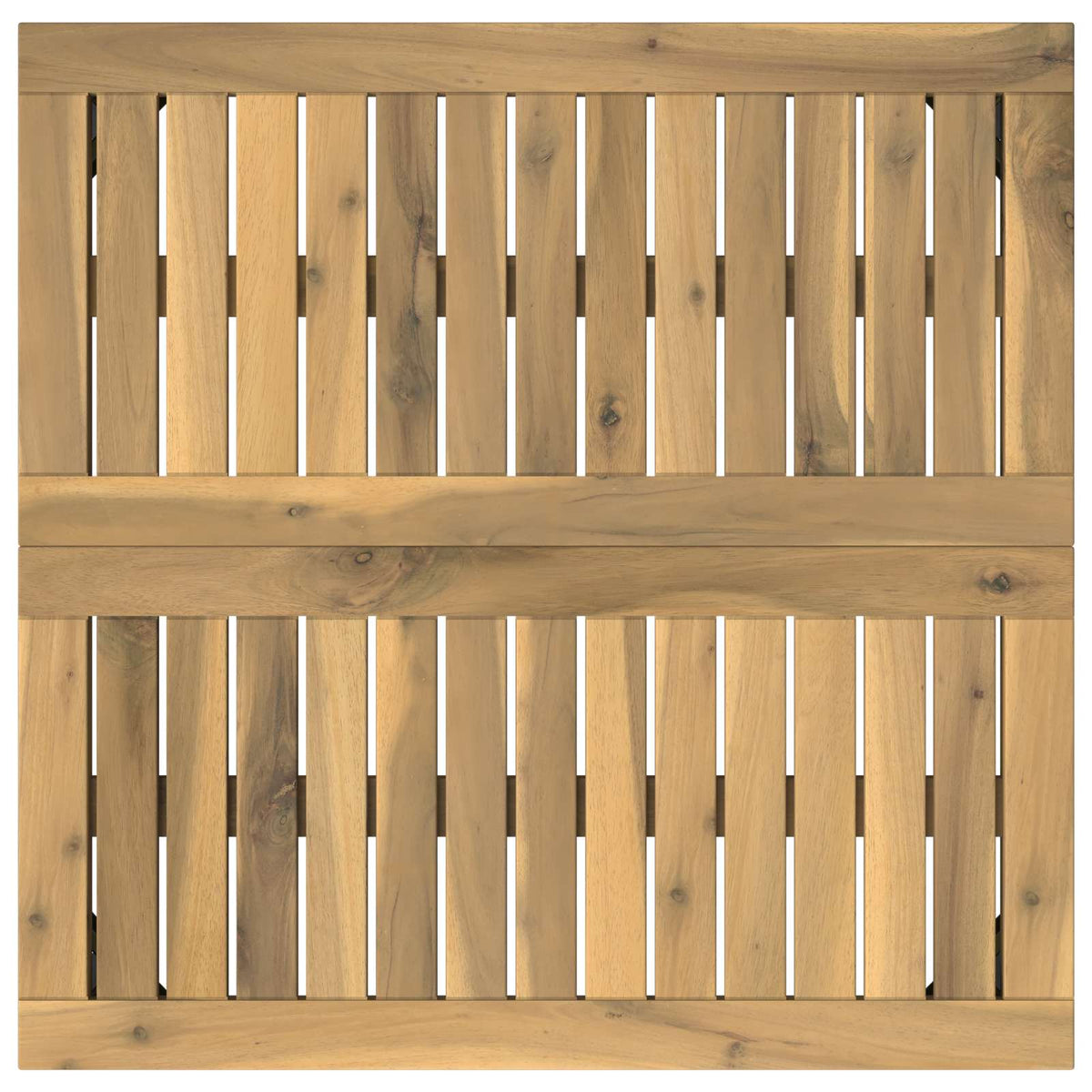 Salontafel Wit en zwart 60 x 60,5 x 36 cm Massief Acaciahout