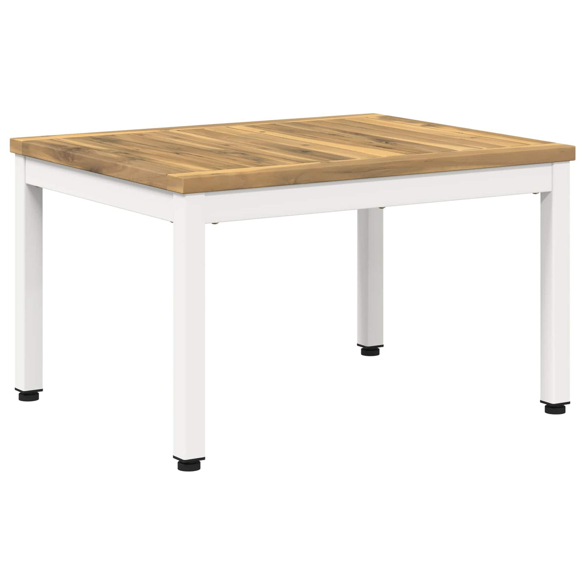 Salontafel Wit 49 x 60,5 x 36 cm Massief Acaciahout