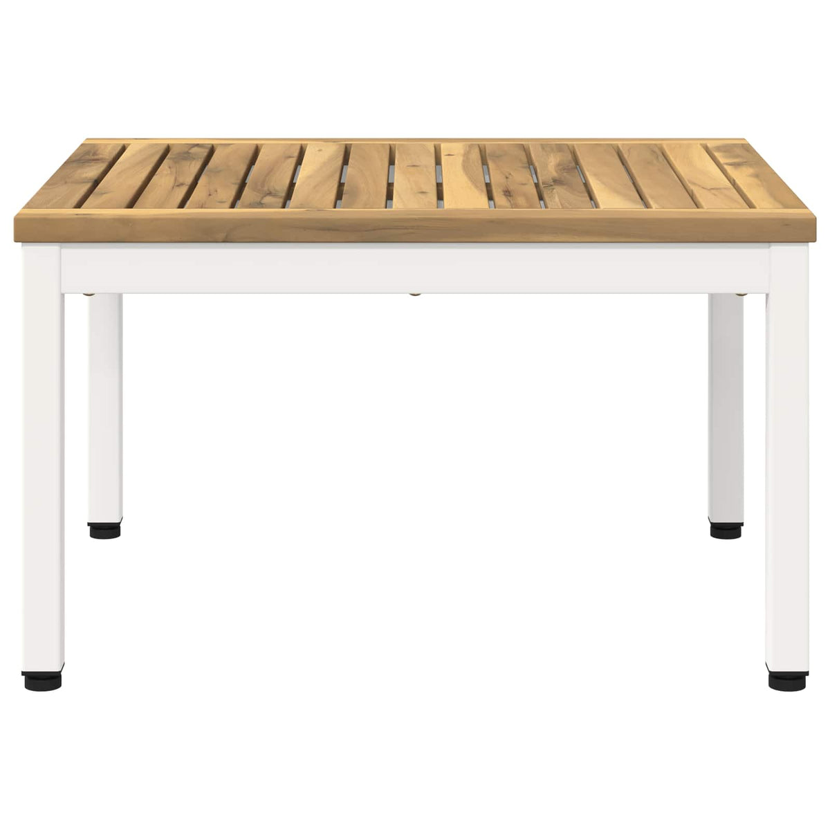 Salontafel Wit 49 x 60,5 x 36 cm Massief Acaciahout