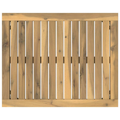 Salontafel Wit 49 x 60,5 x 36 cm Massief Acaciahout