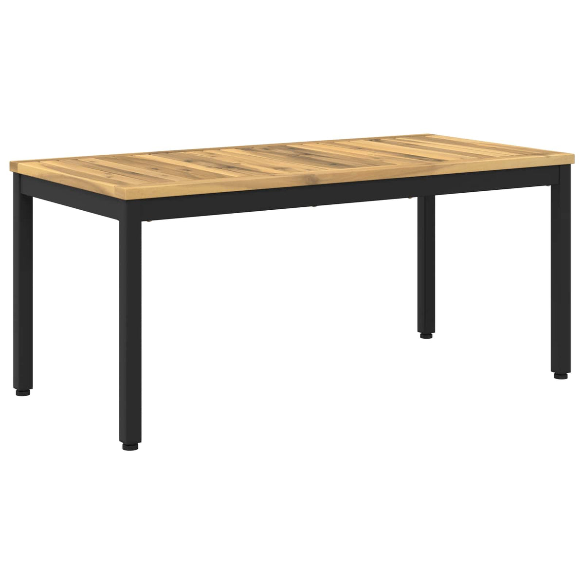 Salontafel Wit en zwart 50 x 100,5 x 45 cm Massief Acaciahout
