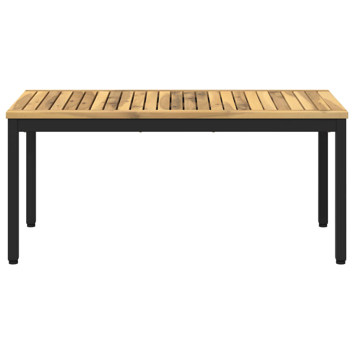 Salontafel Wit en zwart 50 x 100,5 x 45 cm Massief Acaciahout