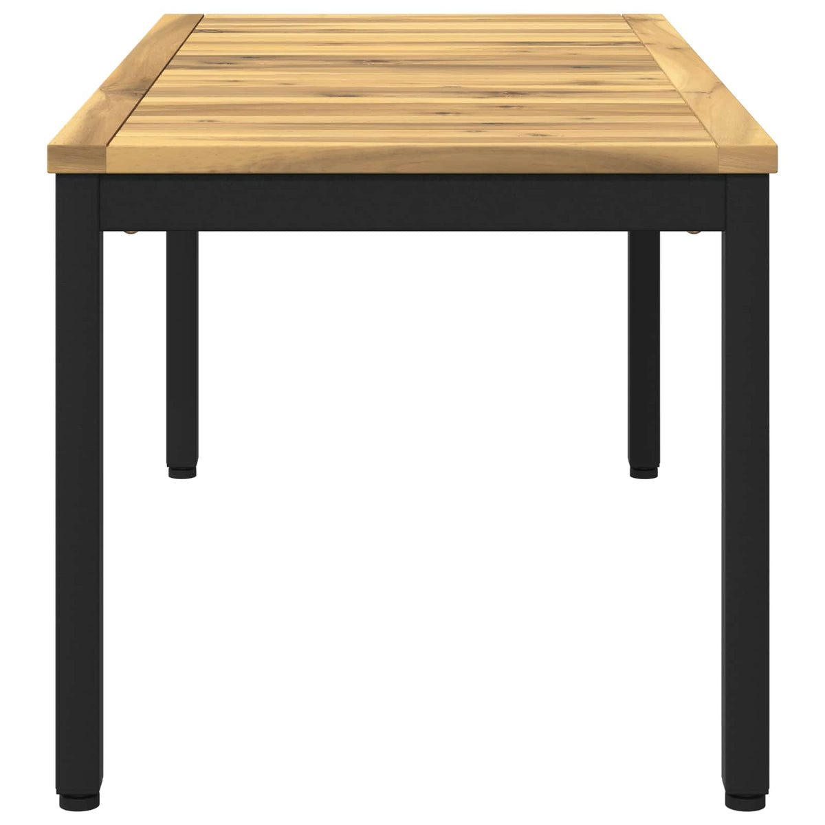 Salontafel Wit en zwart 50 x 100,5 x 45 cm Massief Acaciahout