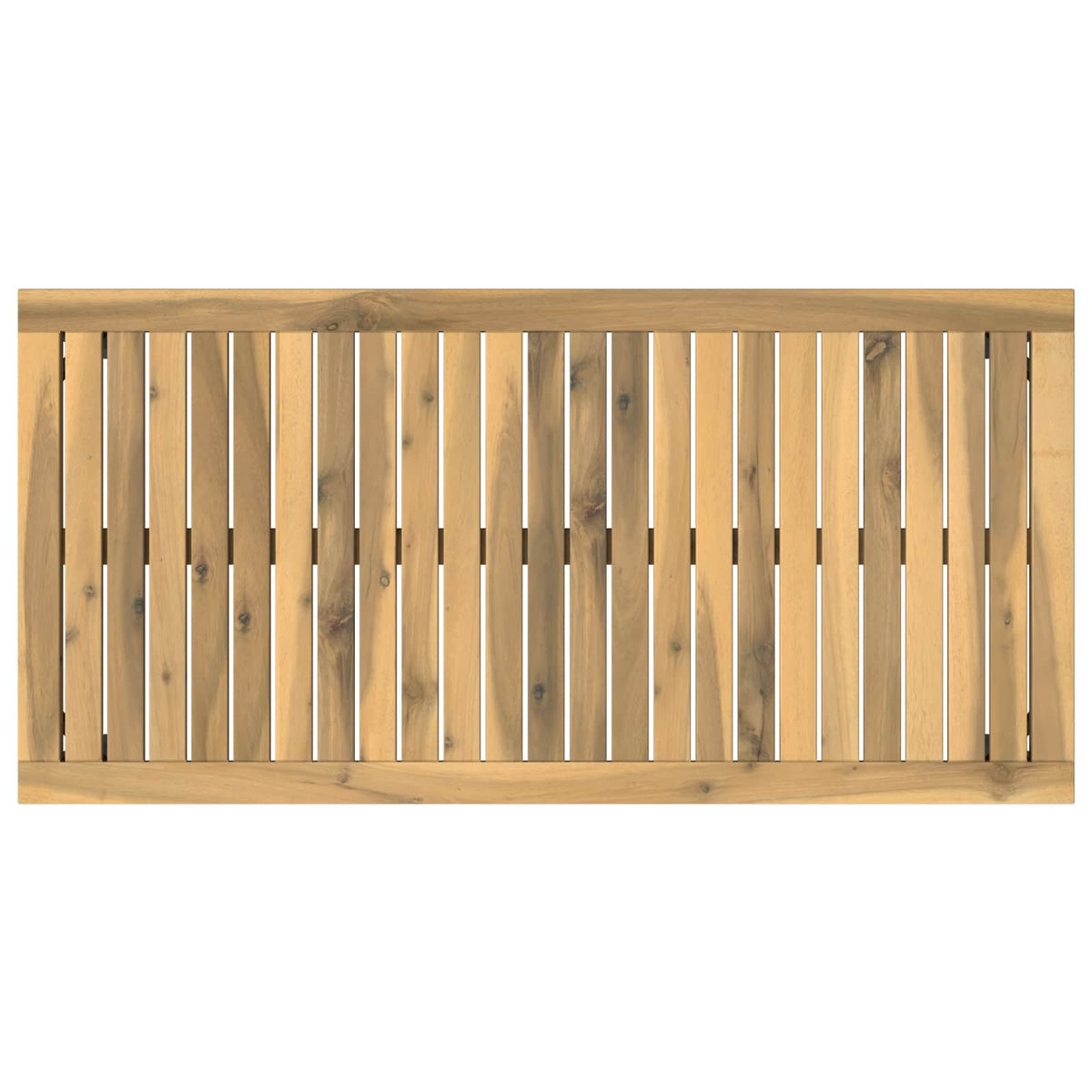 Salontafel Wit en zwart 50 x 100,5 x 45 cm Massief Acaciahout