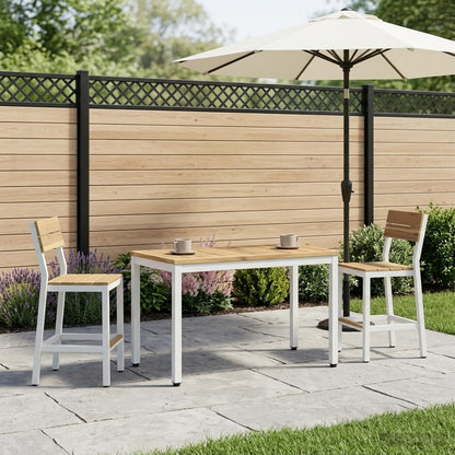 Salontafel Wit 50 x 100,5 x 45 cm Massief Acaciahout