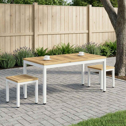 Salontafel Wit 50 x 100,5 x 45 cm Massief Acaciahout