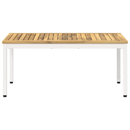 Salontafel Wit 50 x 100,5 x 45 cm Massief Acaciahout
