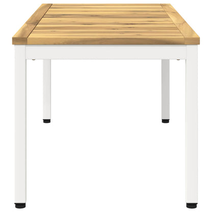 Salontafel Wit 50 x 100,5 x 45 cm Massief Acaciahout