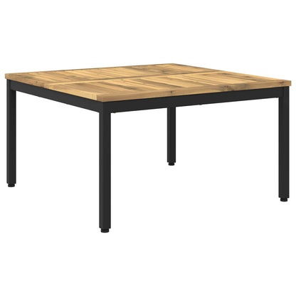 Salontafel Wit en zwart 80 x 80,5 x 45 cm Massief Acaciahout