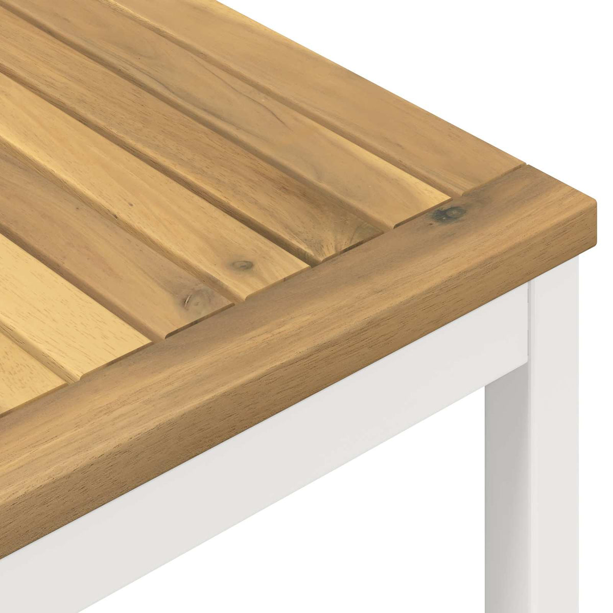 Salontafel Wit 80 x 80,5 x 45 cm Massief Acaciahout