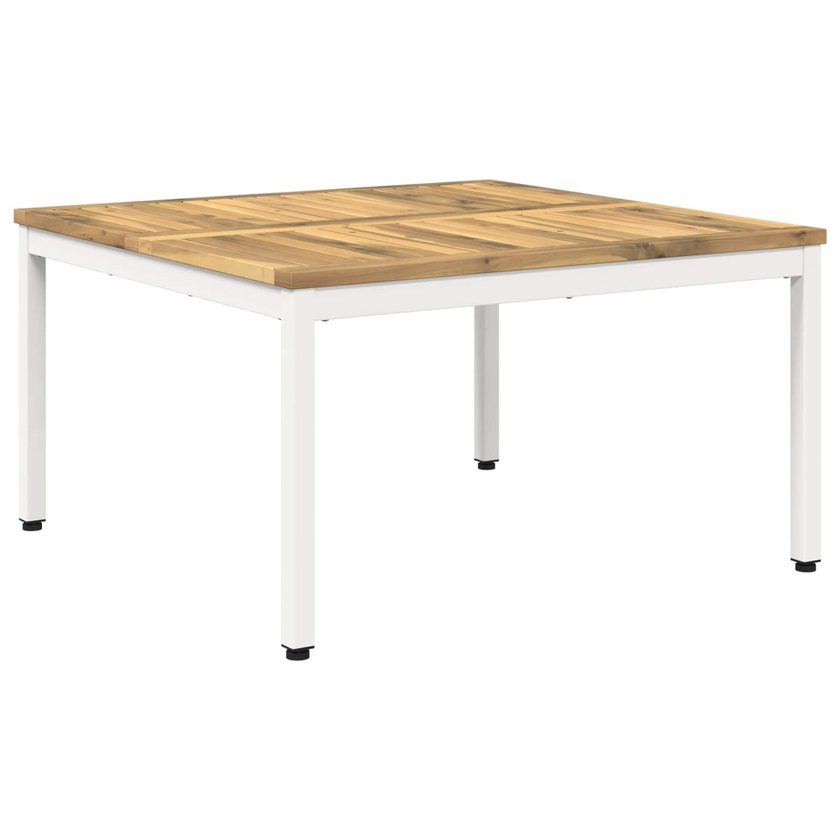 Salontafel Wit 80 x 80,5 x 45 cm Massief Acaciahout