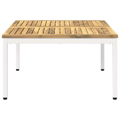Salontafel Wit 80 x 80,5 x 45 cm Massief Acaciahout