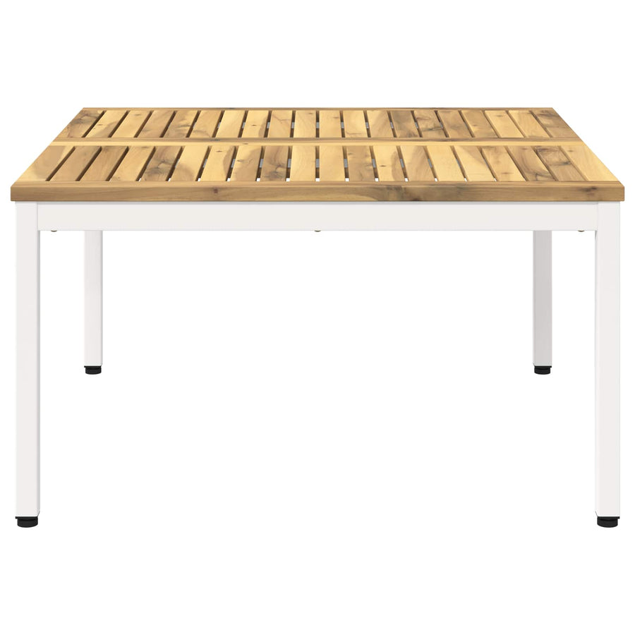 Salontafel Wit 80 x 80,5 x 45 cm Massief Acaciahout