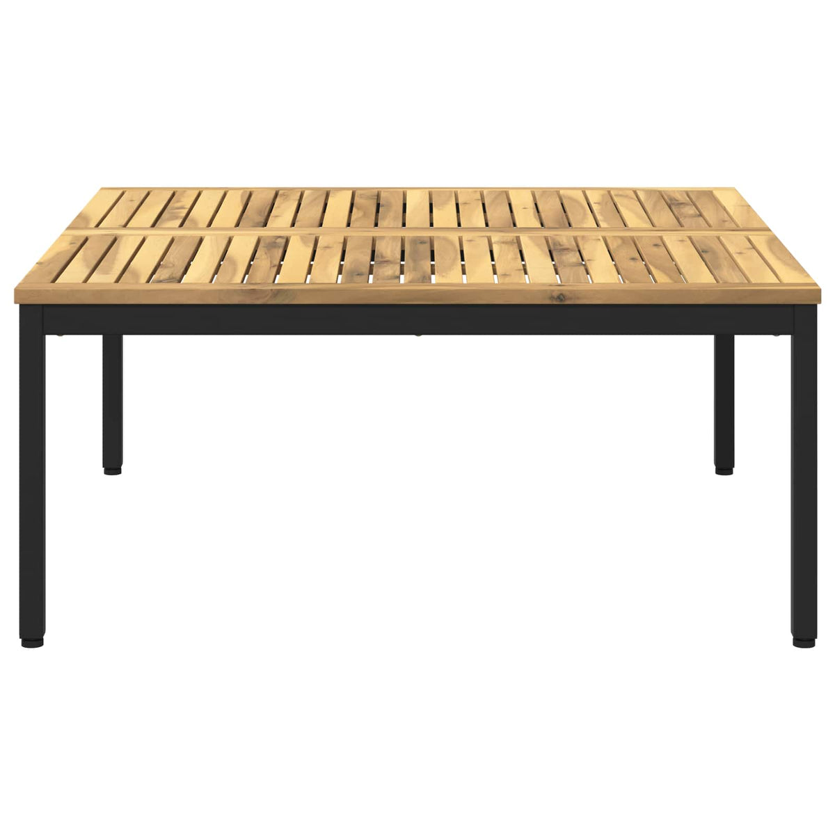 Salontafel Wit en zwart 100 x 100,5 x 45 cm Massief Acaciahout