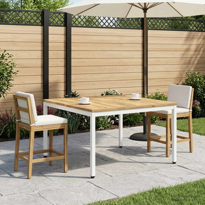 Salontafel Wit 100 x 100,5 x 45 cm Massief Acaciahout
