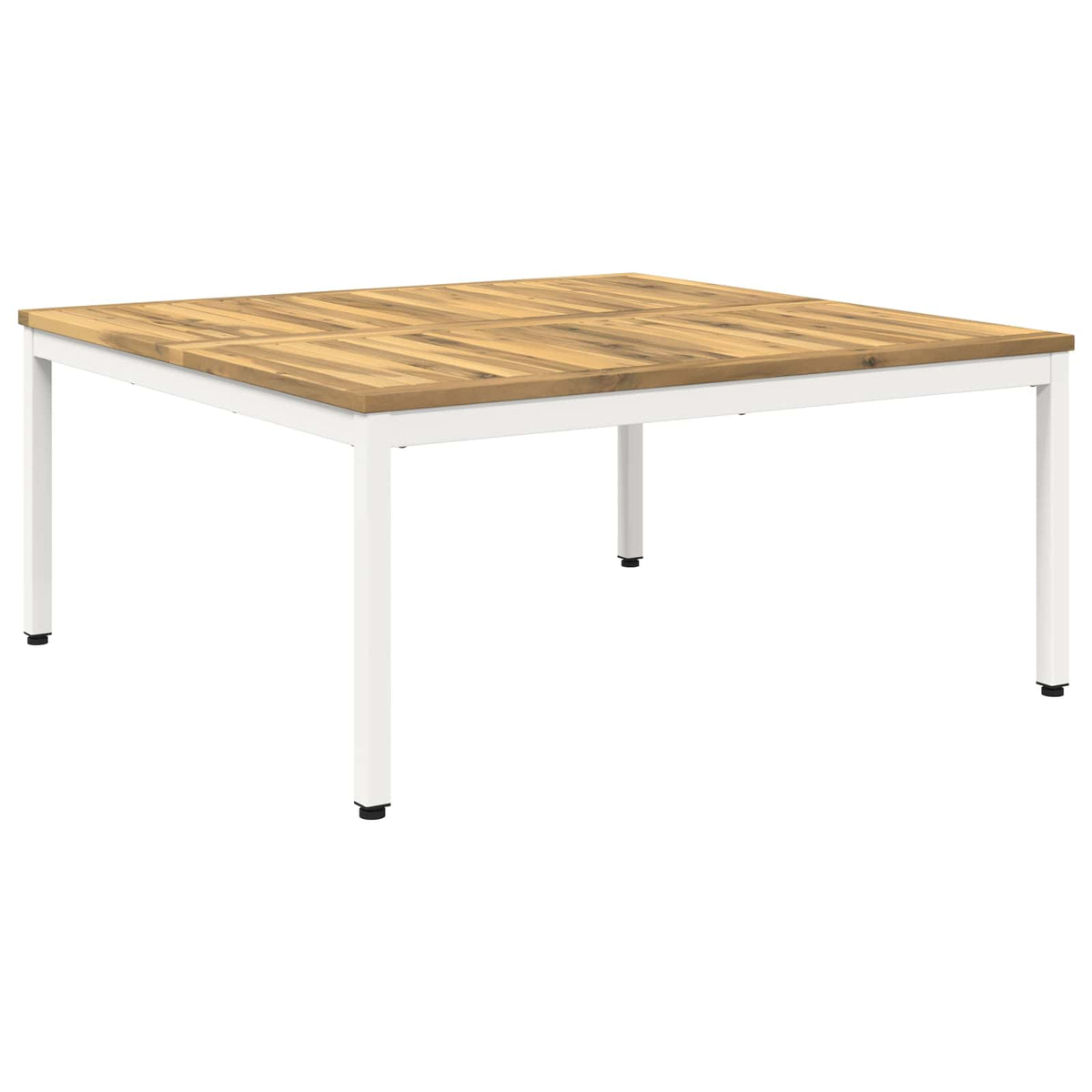 Salontafel Wit 100 x 100,5 x 45 cm Massief Acaciahout