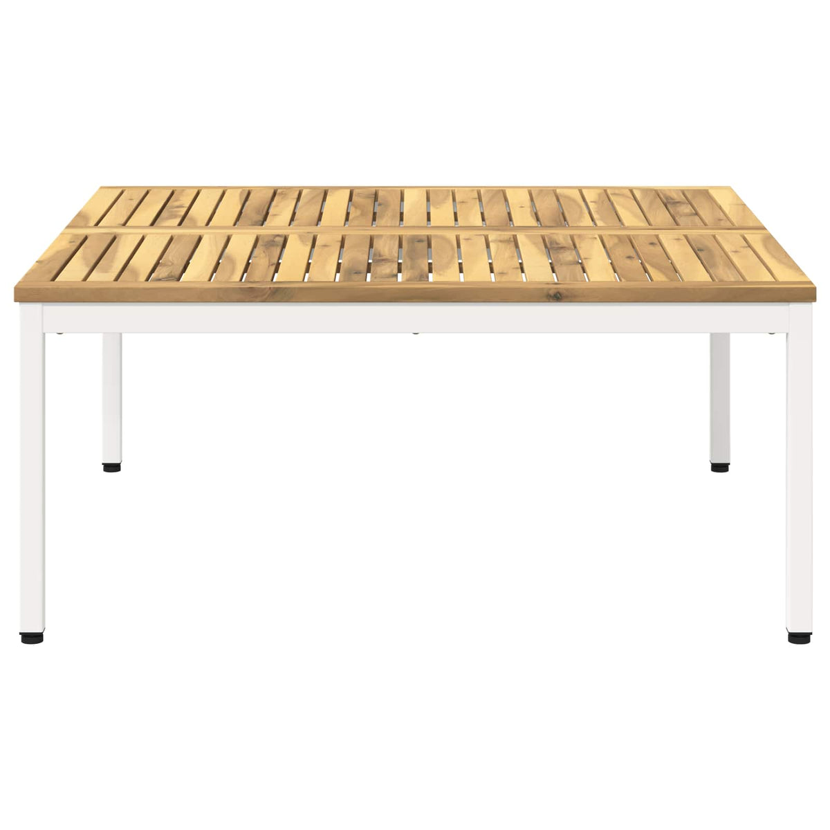 Salontafel Wit 100 x 100,5 x 45 cm Massief Acaciahout