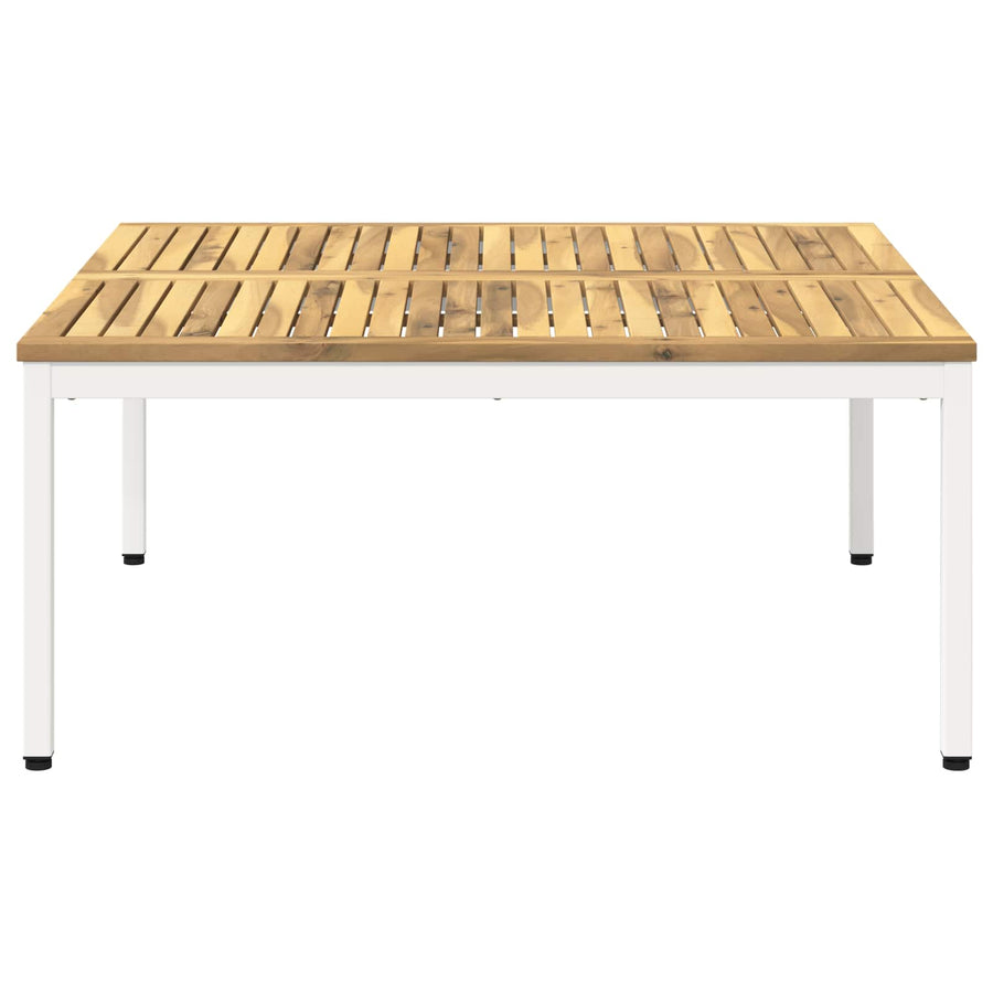 Salontafel Wit 100 x 100,5 x 45 cm Massief Acaciahout