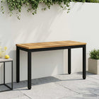 Tuinbank 80,5 x 35 x 45 cm Massief Acaciahout Wit en zwart