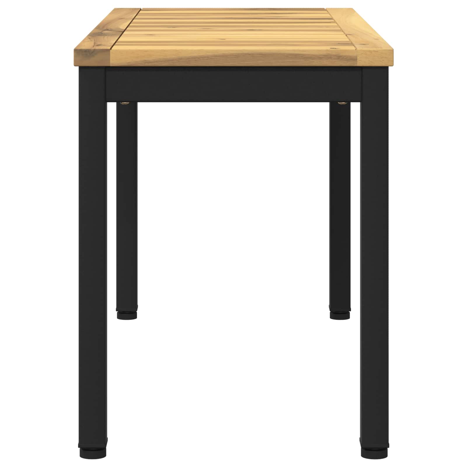 Tuinbank 80,5 x 35 x 45 cm Massief Acaciahout Wit en zwart