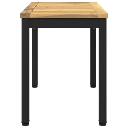 Tuinbank 80,5 x 35 x 45 cm Massief Acaciahout Wit en zwart