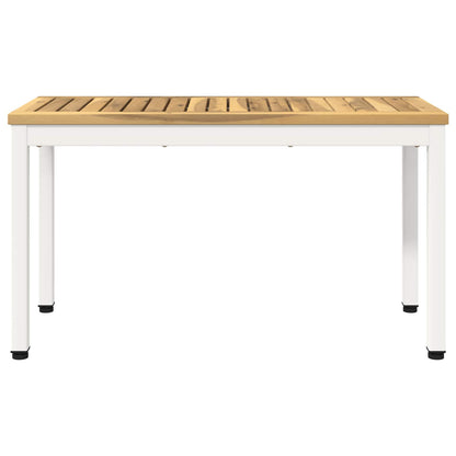 Tuinbank 80,5 x 35 x 45 cm Massief Acaciahout Wit Rechthoekig