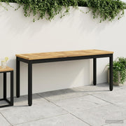 Tuinbank 108,5 cm acaciahout wit zwart