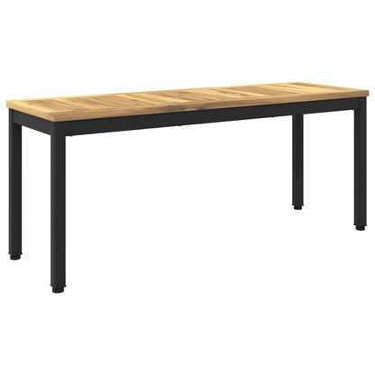 Tuinbank 108,5 x 35 x 45 cm Massief Acaciahout Wit en zwart