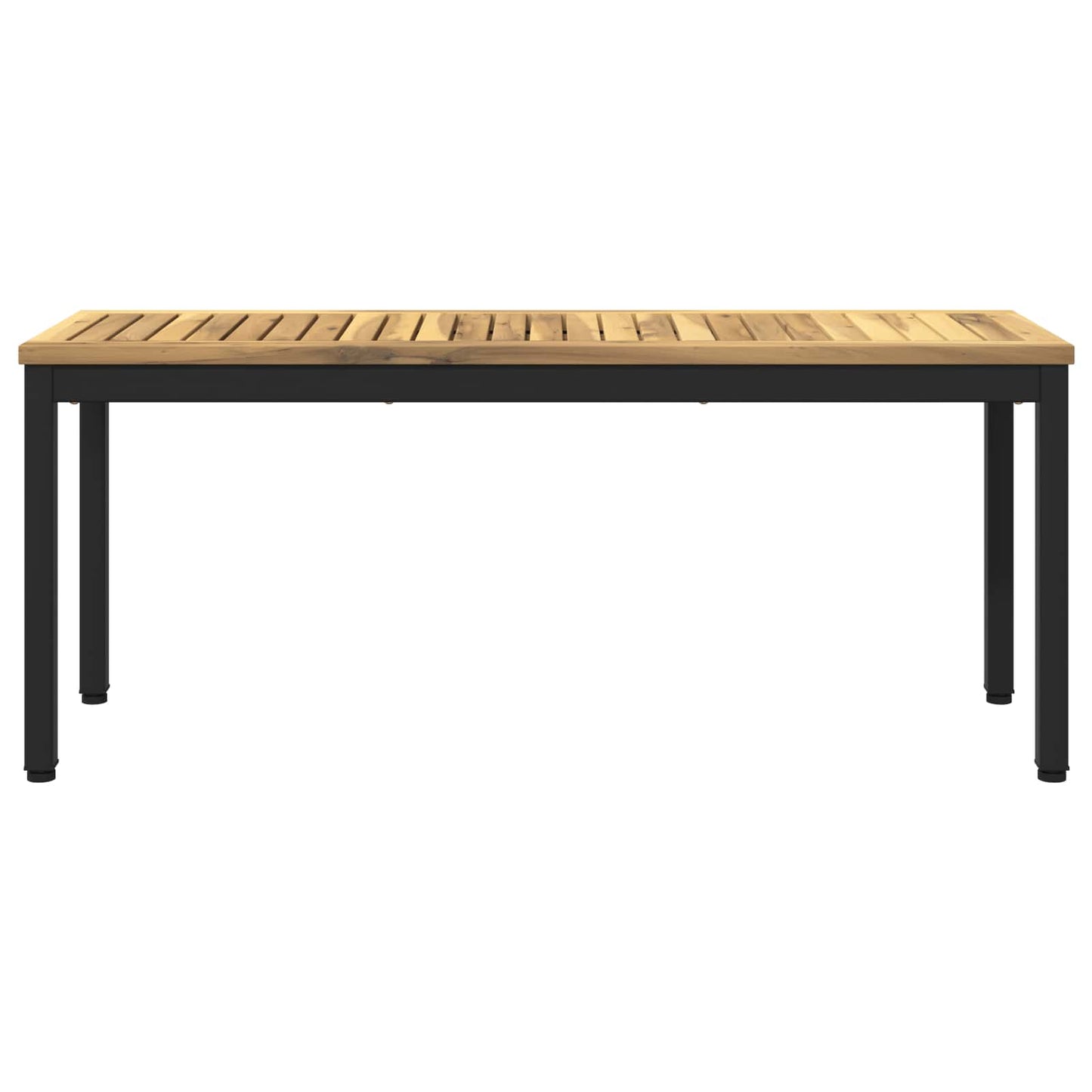 Tuinbank 108,5 x 35 x 45 cm Massief Acaciahout Wit en zwart