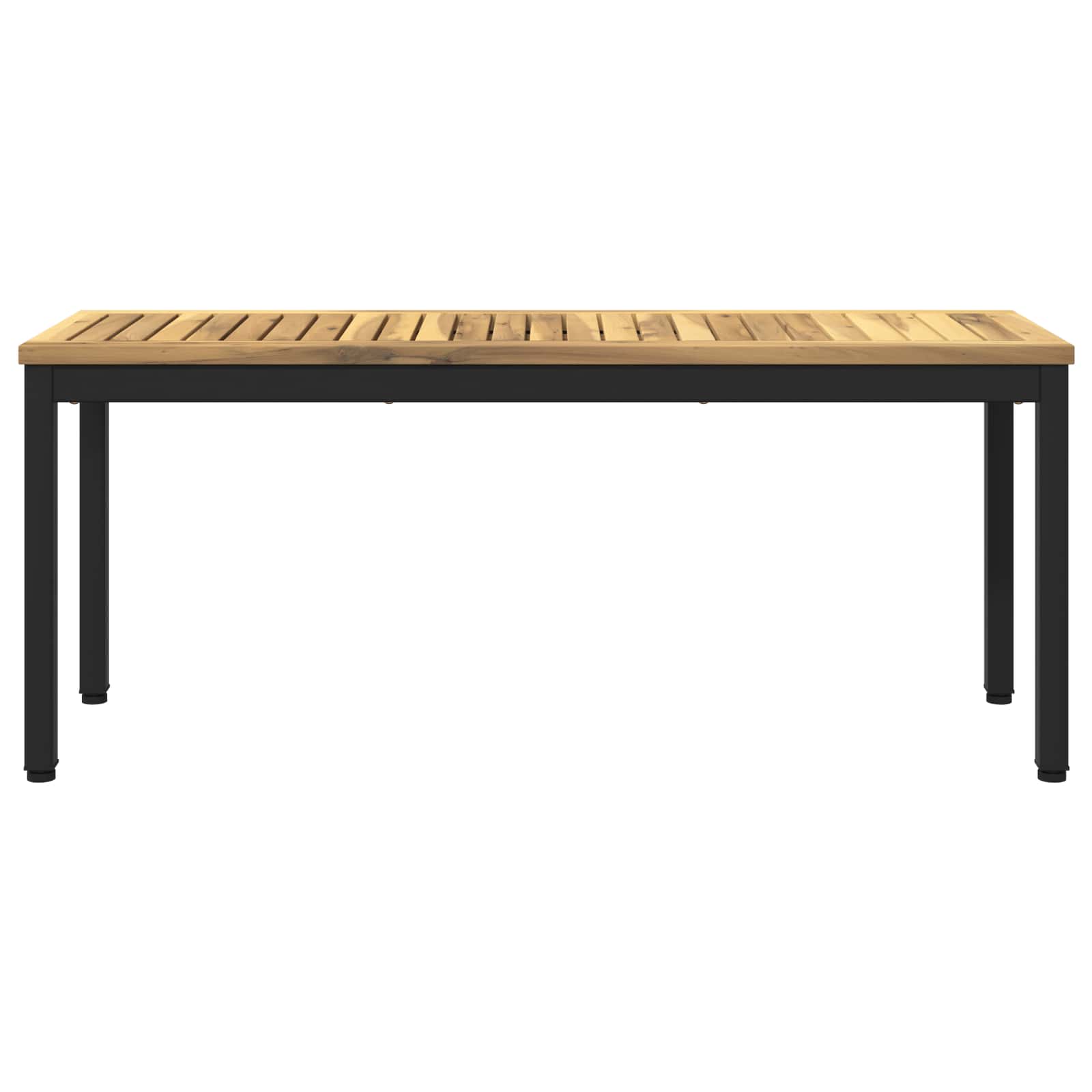 Tuinbank 108,5 x 35 x 45 cm Massief Acaciahout Wit en zwart