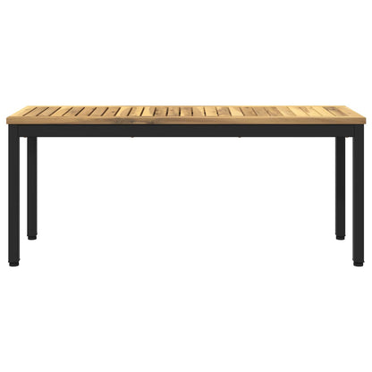Tuinbank 108,5 x 35 x 45 cm Massief Acaciahout Wit en zwart