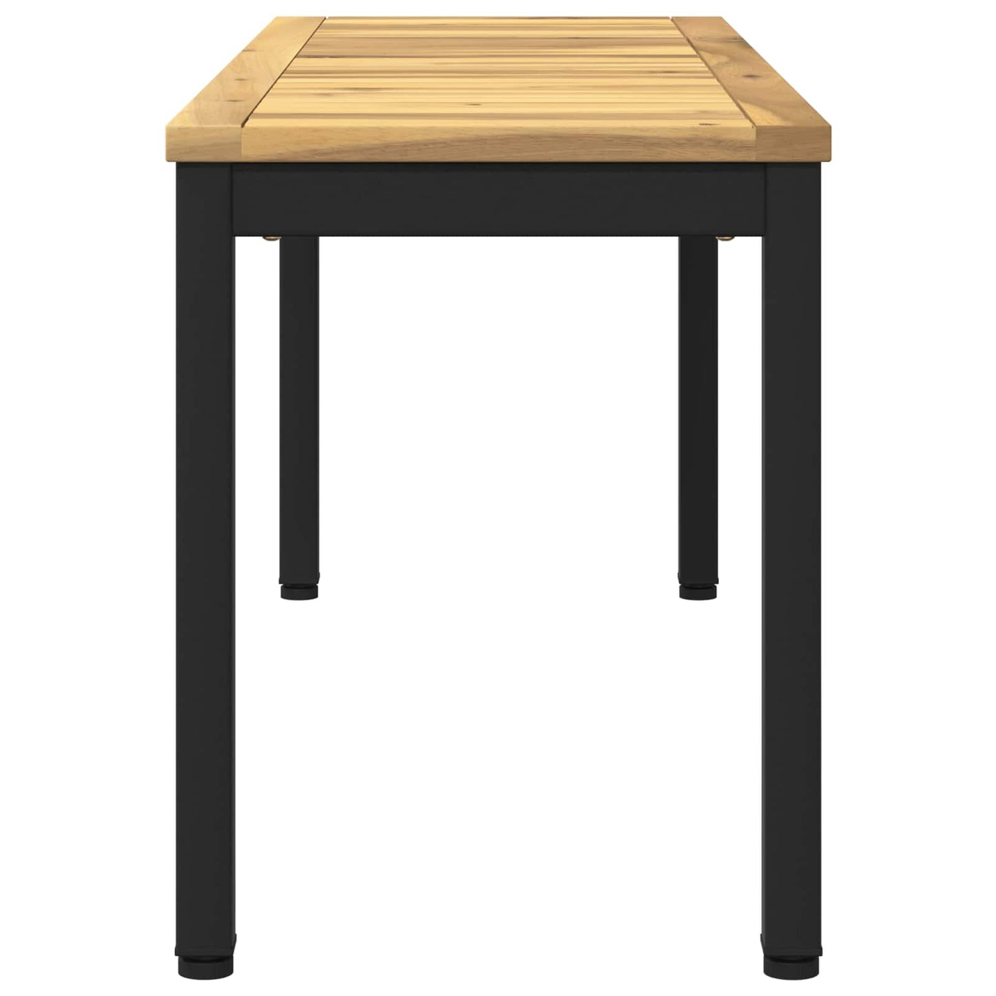 Tuinbank 108,5 x 35 x 45 cm Massief Acaciahout Wit en zwart