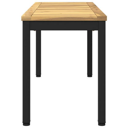 Tuinbank 108,5 x 35 x 45 cm Massief Acaciahout Wit en zwart