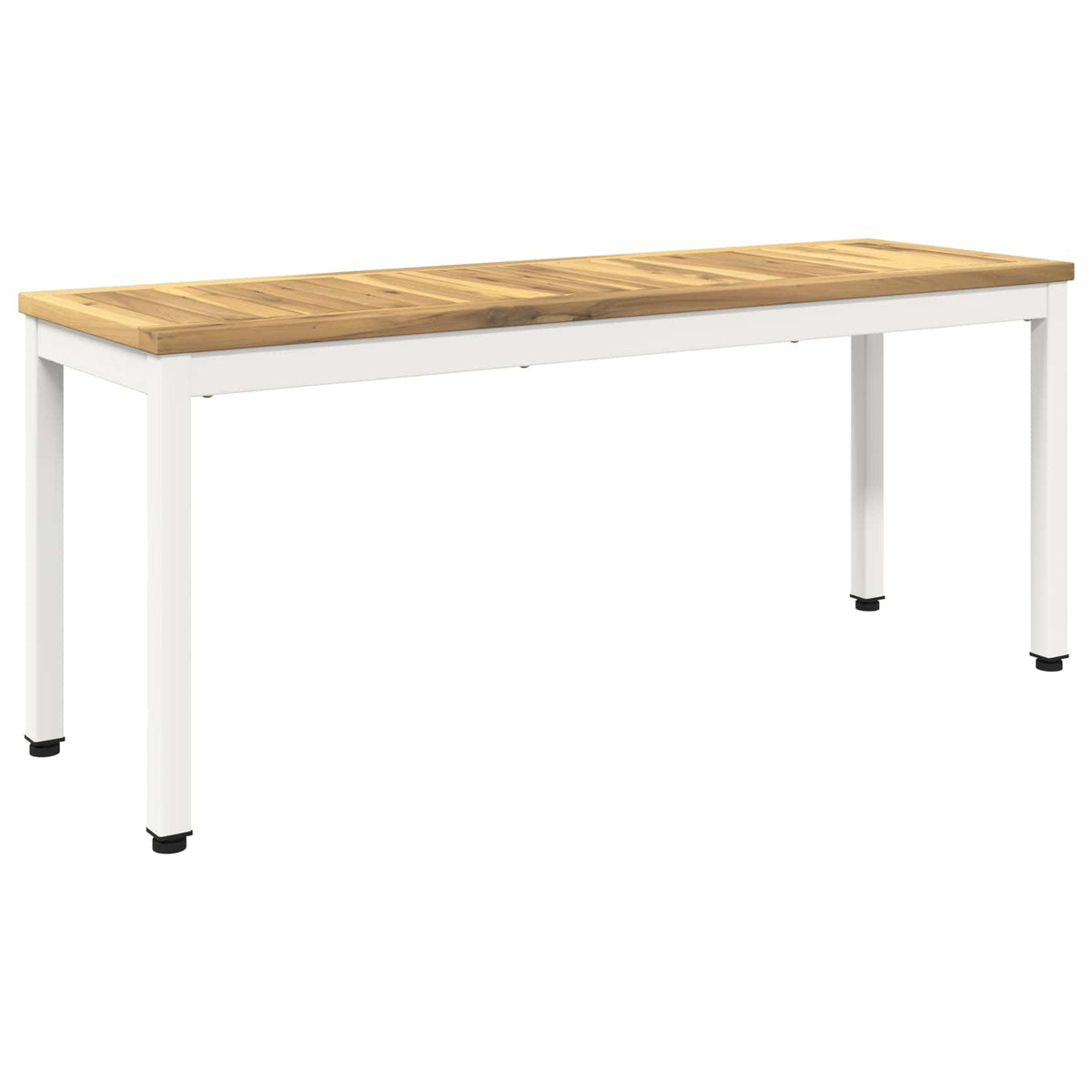Tuinbank 108,5 x 35 x 45 cm Massief Acaciahout Wit Rechthoekig