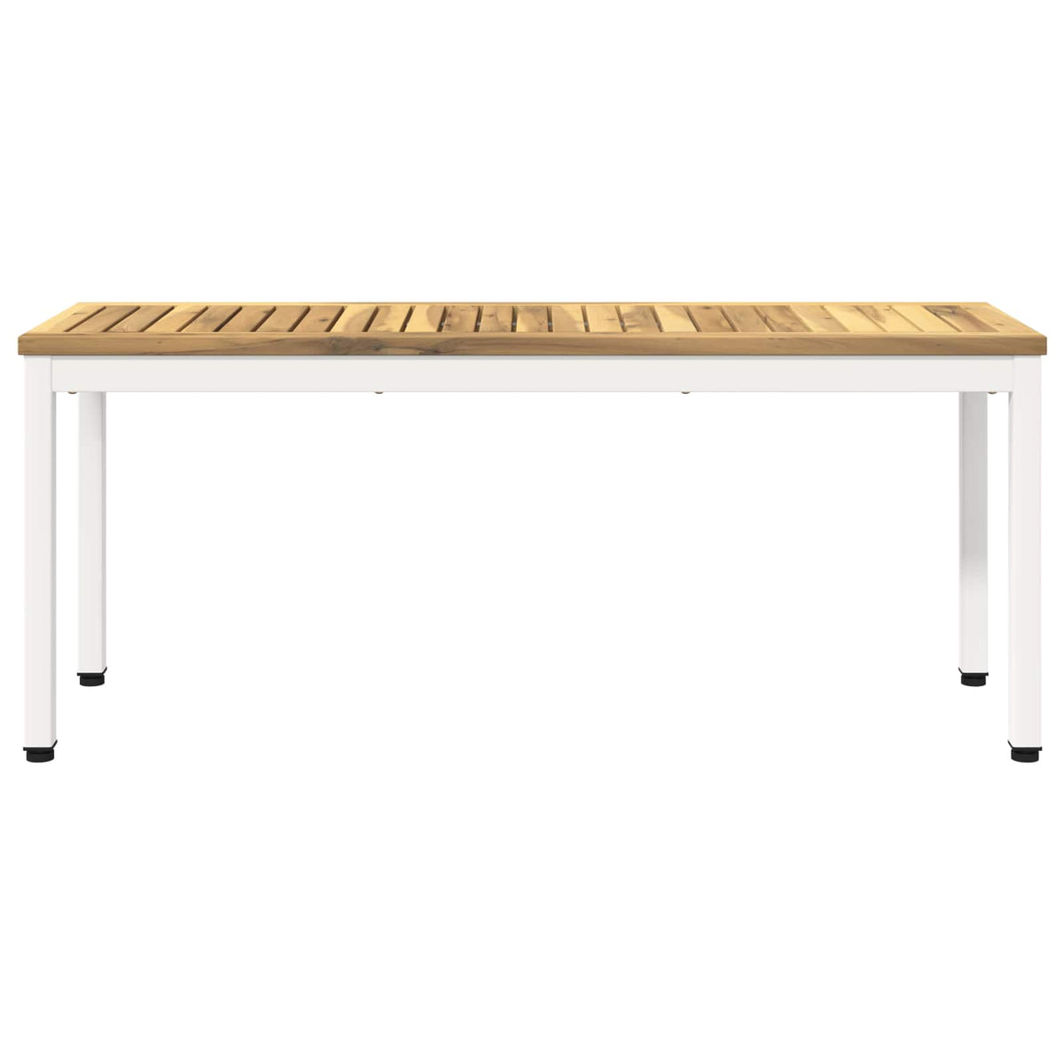 Tuinbank 108,5 x 35 x 45 cm Massief Acaciahout Wit Rechthoekig