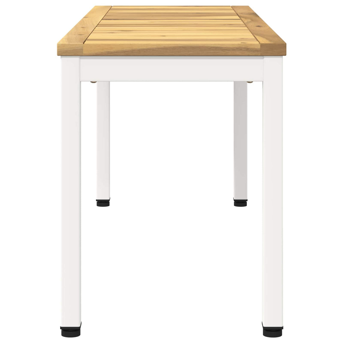 Tuinbank 108,5 x 35 x 45 cm Massief Acaciahout Wit Rechthoekig