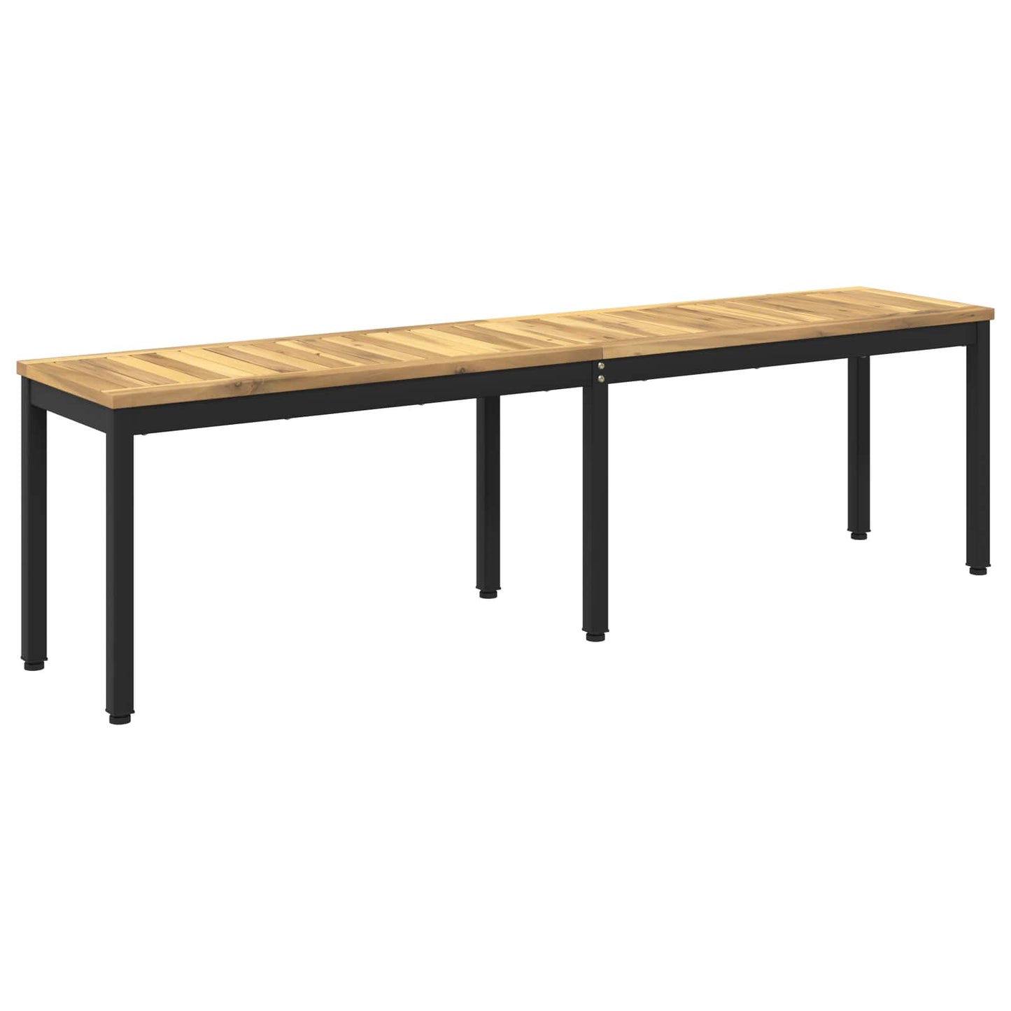 Tuinbank 161 x 35 x 45 cm Massief Acaciahout Wit en zwart