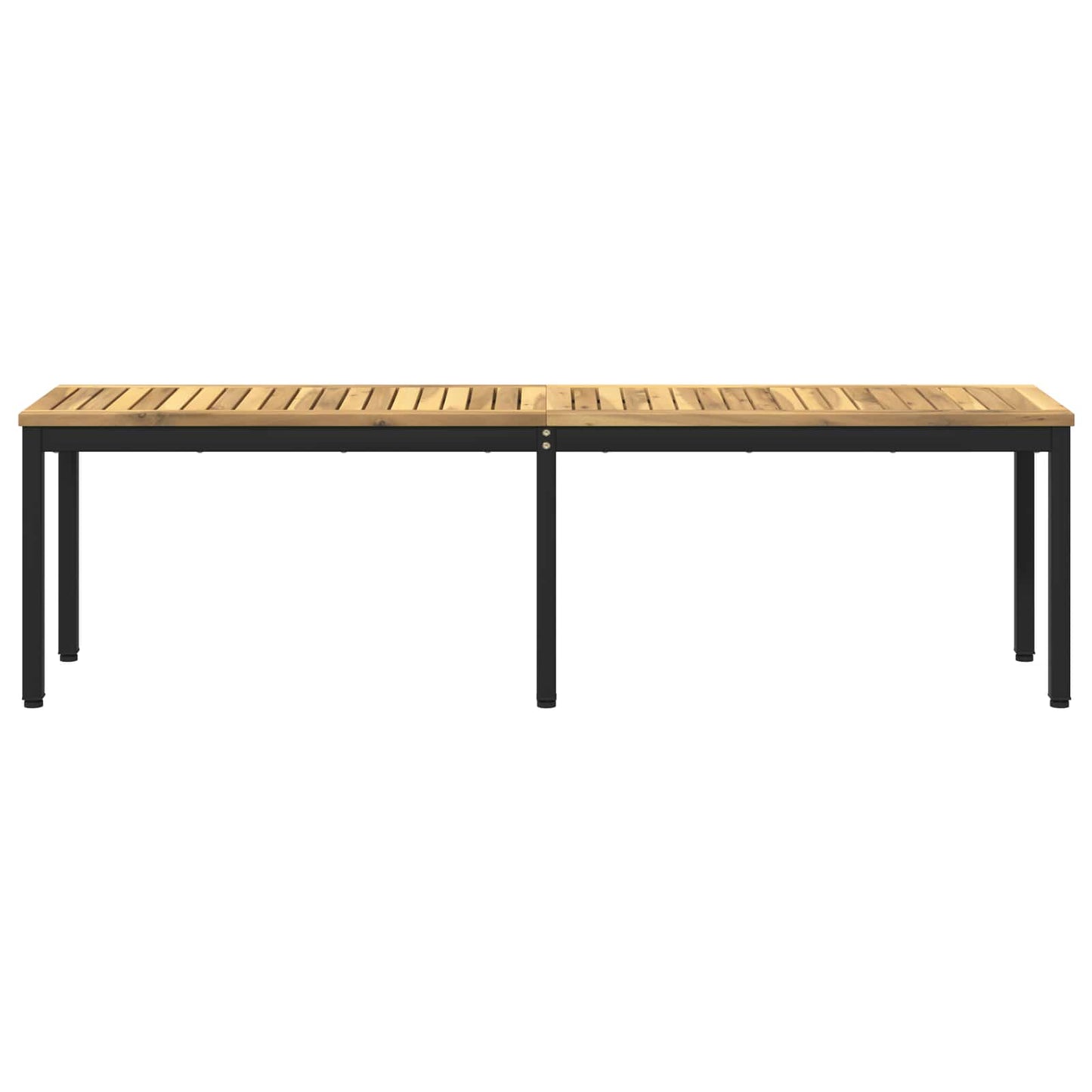 Tuinbank 161 x 35 x 45 cm Massief Acaciahout Wit en zwart