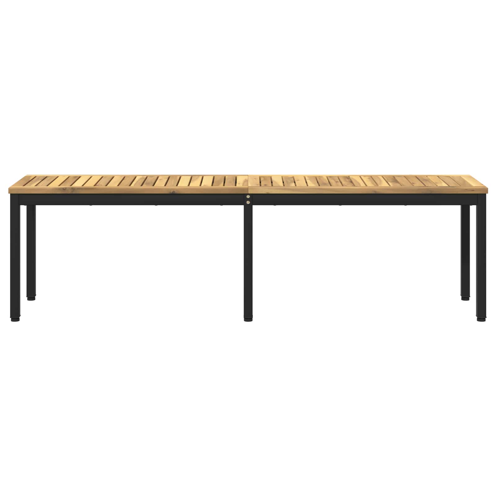 Tuinbank 161 x 35 x 45 cm Massief Acaciahout Wit en zwart