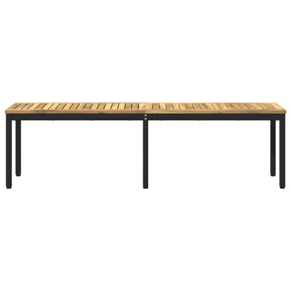 Tuinbank 161 x 35 x 45 cm Massief Acaciahout Wit en zwart