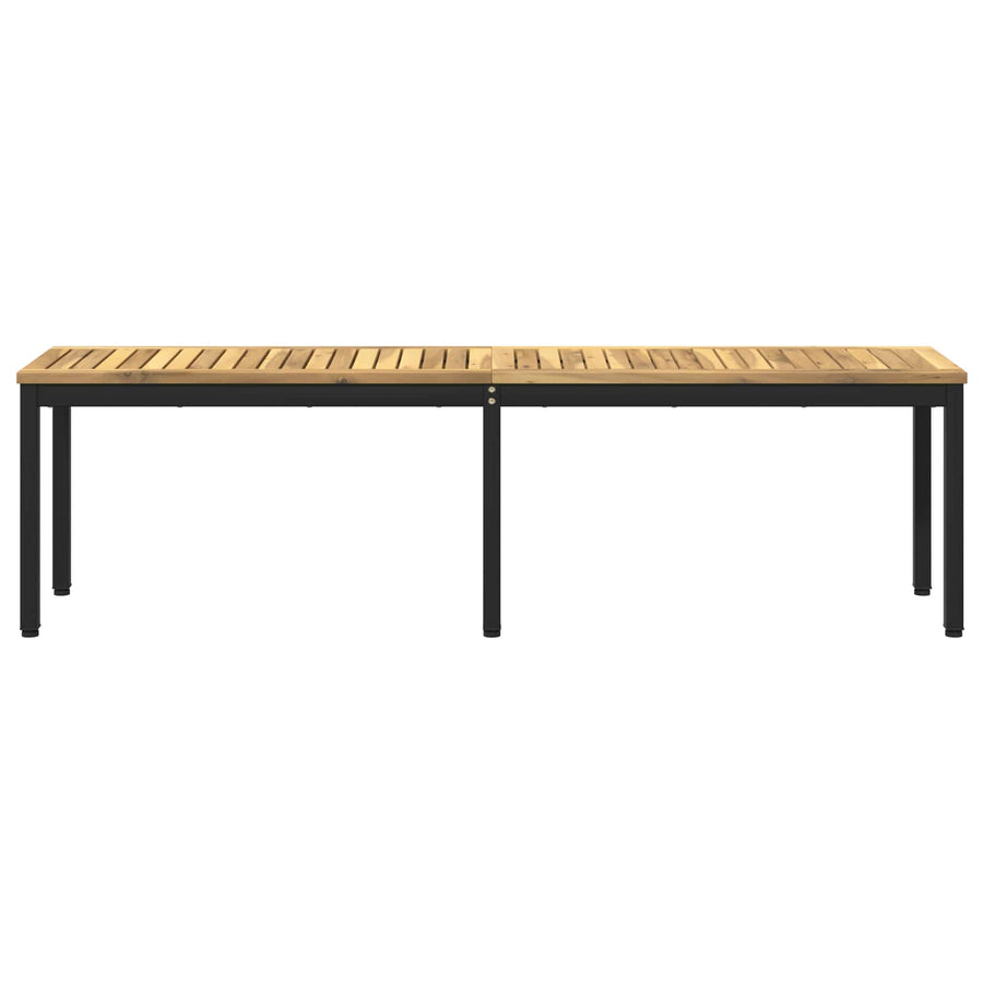Tuinbank 161 x 35 x 45 cm Massief Acaciahout Wit en zwart