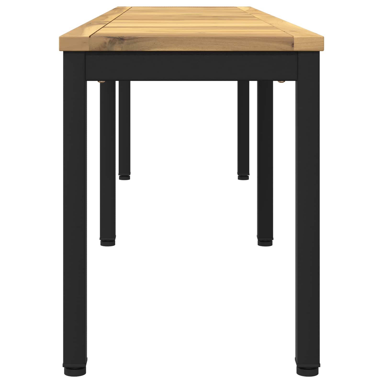 Tuinbank 161 x 35 x 45 cm Massief Acaciahout Wit en zwart