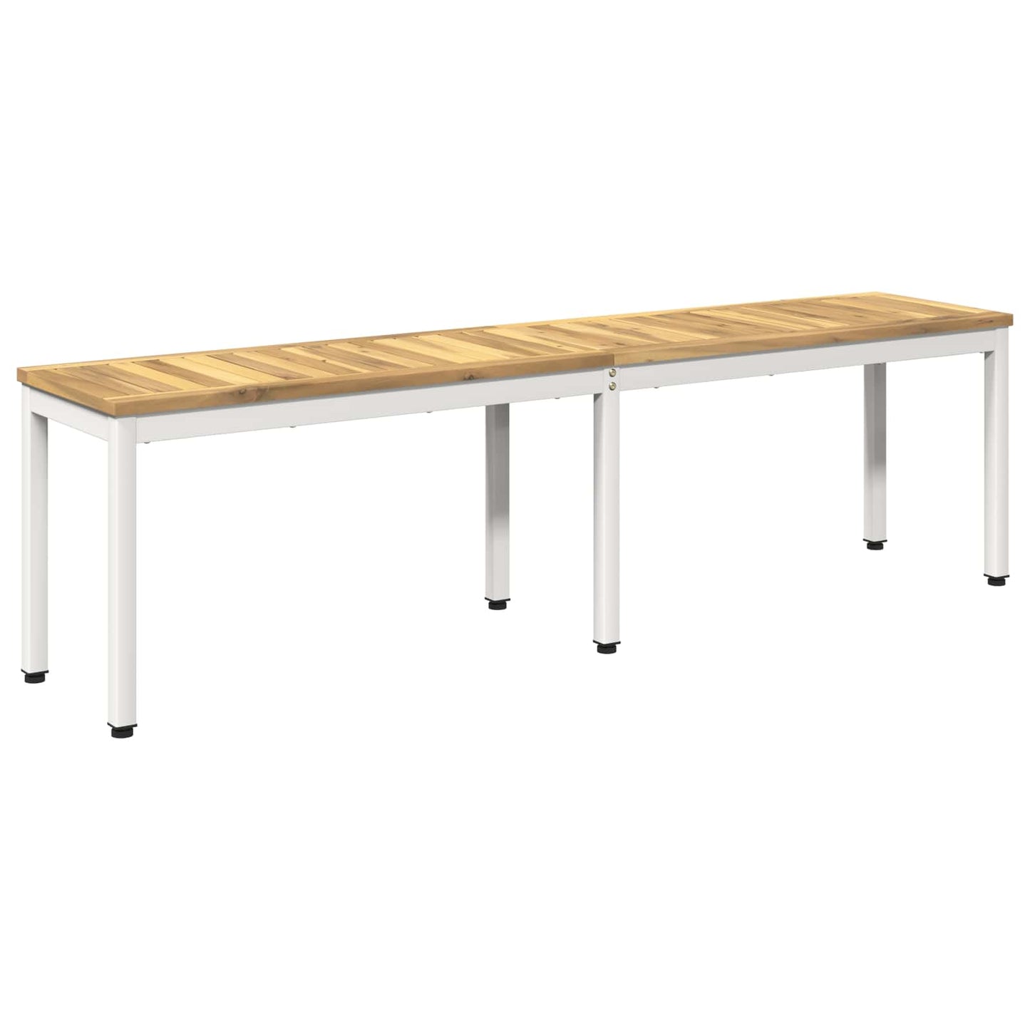 Tuinbank 161 x 35 x 45 cm Massief Acaciahout Wit Rechthoekig