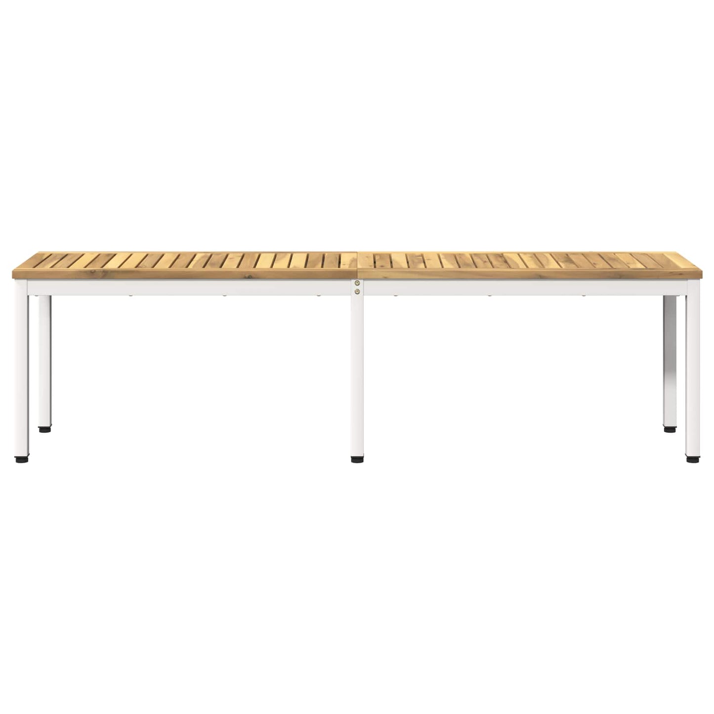 Tuinbank 161 x 35 x 45 cm Massief Acaciahout Wit Rechthoekig