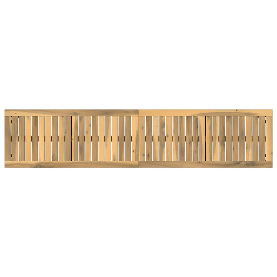 Tuinbank 161 x 35 x 45 cm Massief Acaciahout Wit Rechthoekig