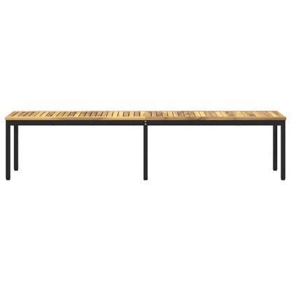 Tuinbank 201 x 35 x 45 cm Massief Acaciahout Wit en zwart